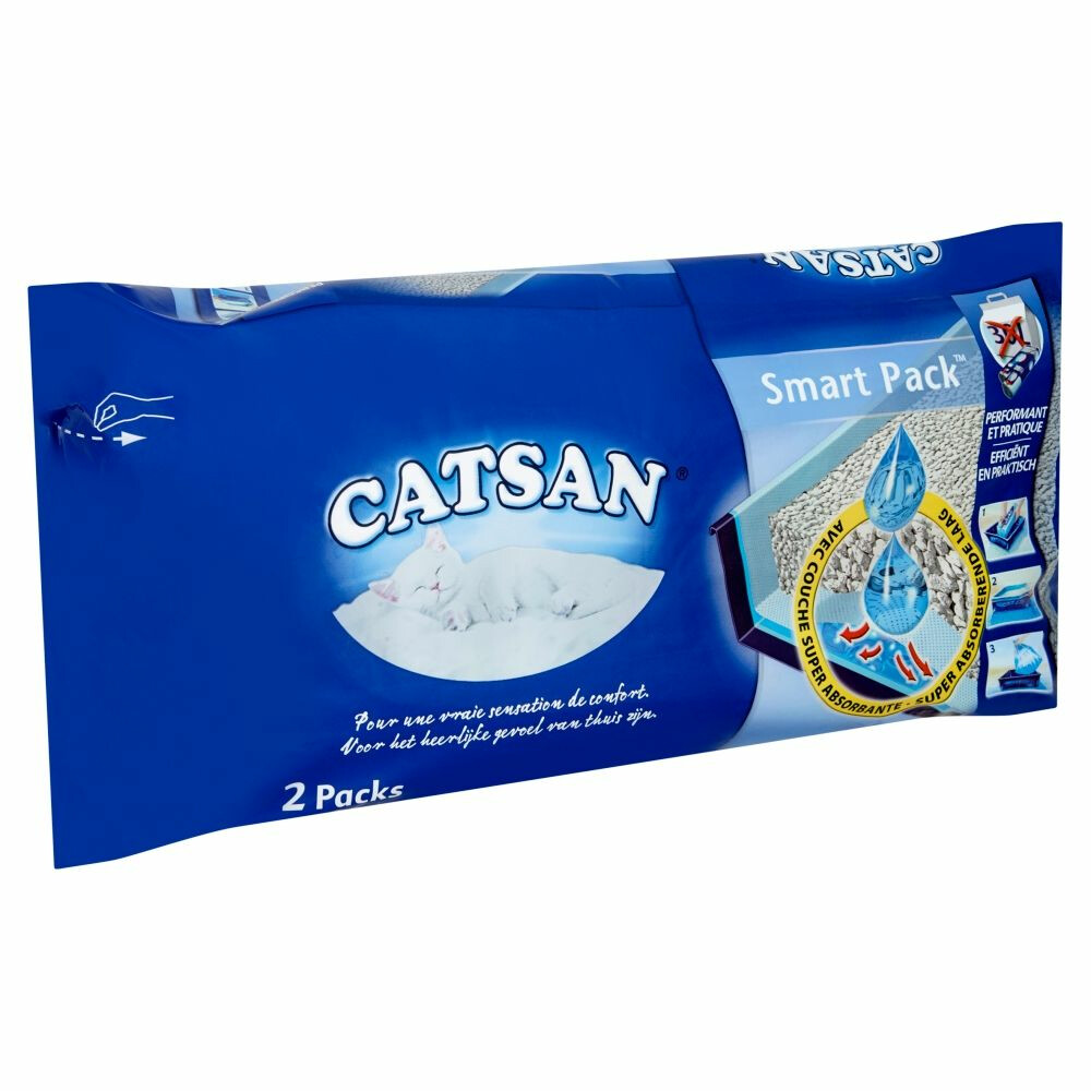 Catsan Hygiene Plus Kattenbakvulling Smartpack 2 x 4 liter