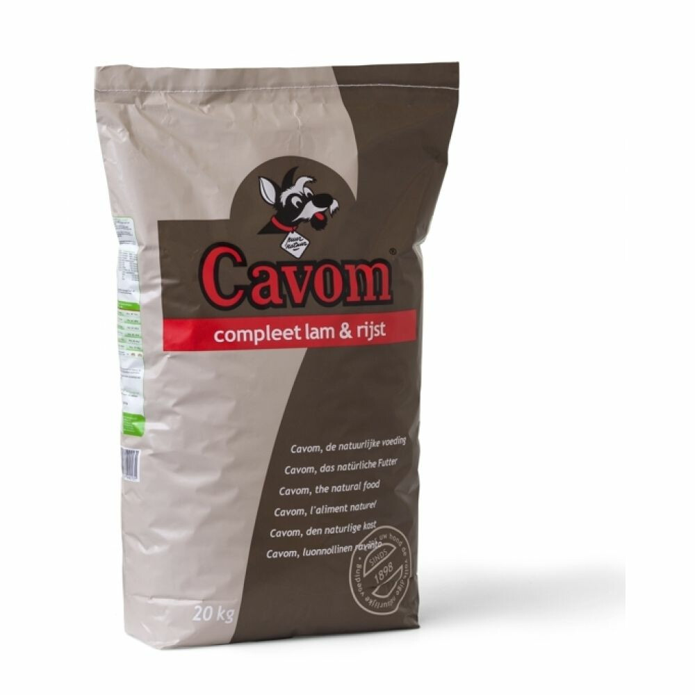 Cavom Compleet Hondenvoer Lam - Rijst 20 kg