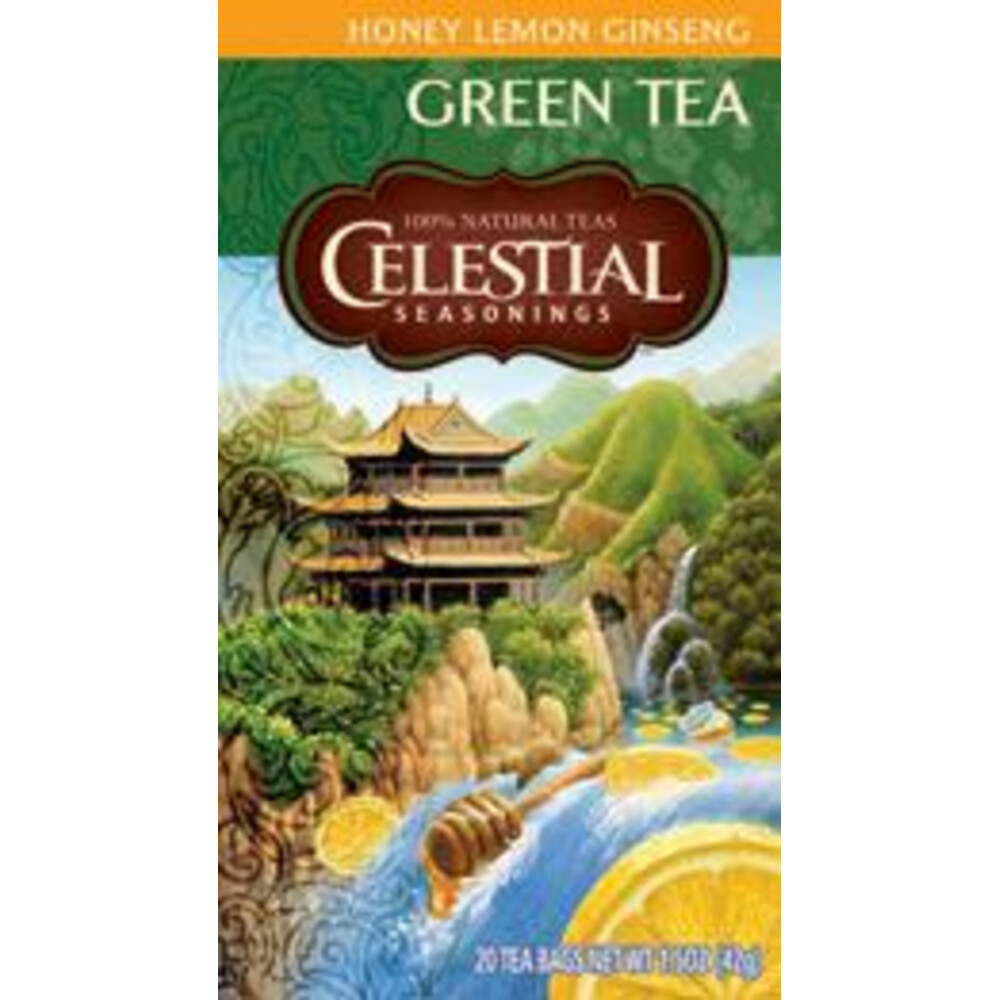 3x Celestial Seasonings Green Honey Lemon Ginseng 20 stuks