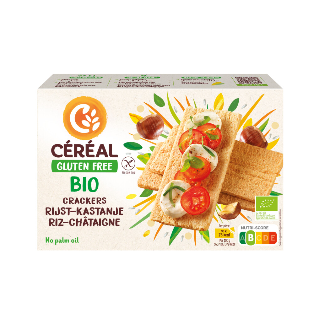 3x Céréal Crackers Rijst&Kastanje 250 gr