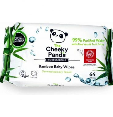 6x Cheeky Panda Baby Wipes Bamboo 64 doekjes