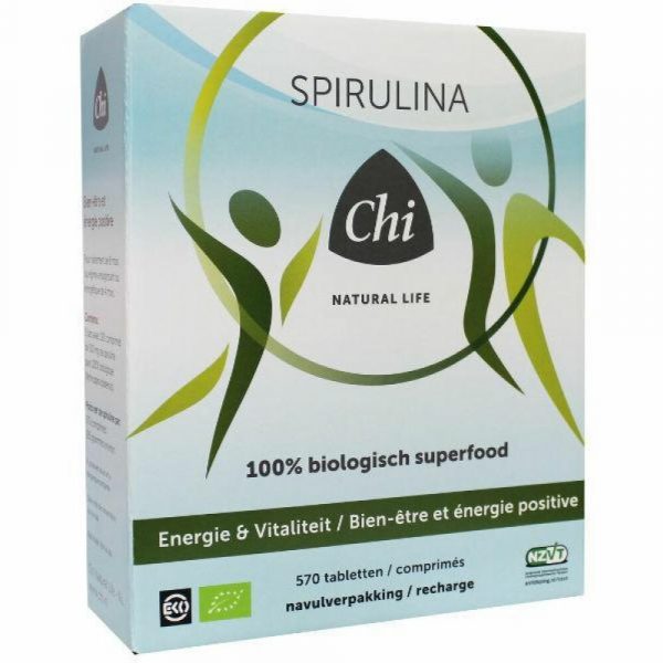 Chi Natural Life Bio Spirulina 500 mg Navulling 570 tabletten