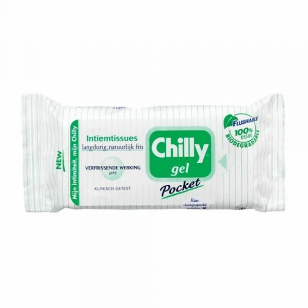 3x Chilly Pocket Intiemtissues Doekjes Gel&Fresh 12 stuks