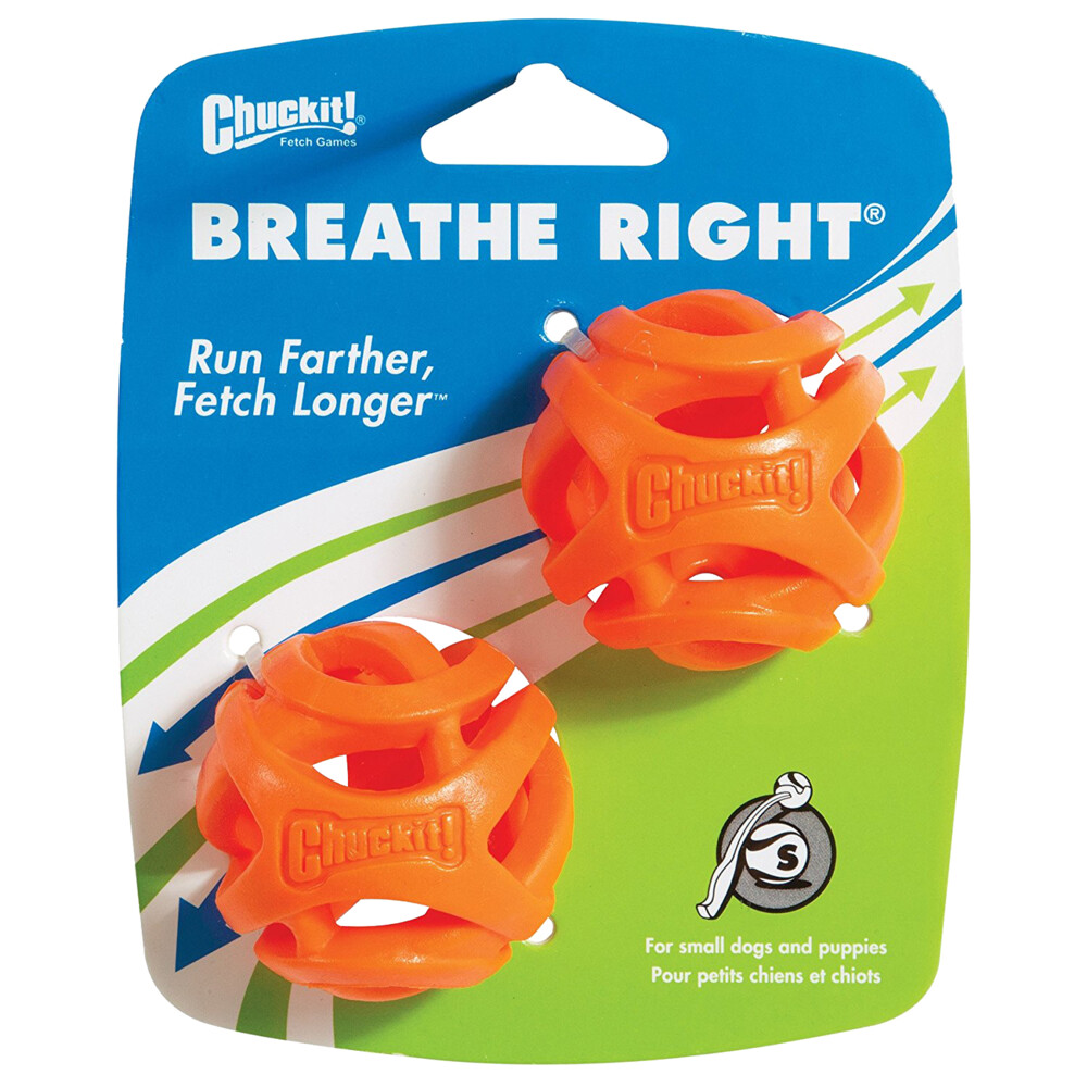 Chuckit Breathe Right Fetch Ball Small 2-pack