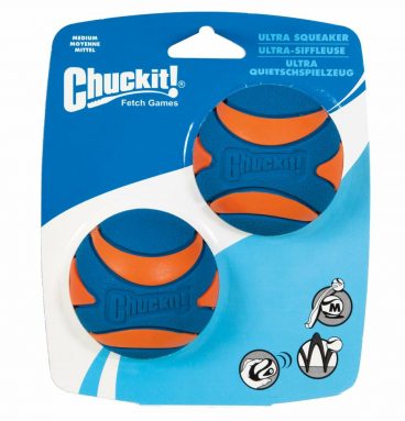 Chuckit Ultra Squeaker Ball Mediumø 6 cm 2 - pack