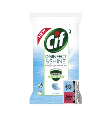 Cif Disinfect&Shine Ocean Wipes 75 stuks