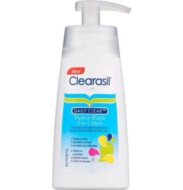 6x Clearasil Stay Clear 3in1 Wascreme 150 ml