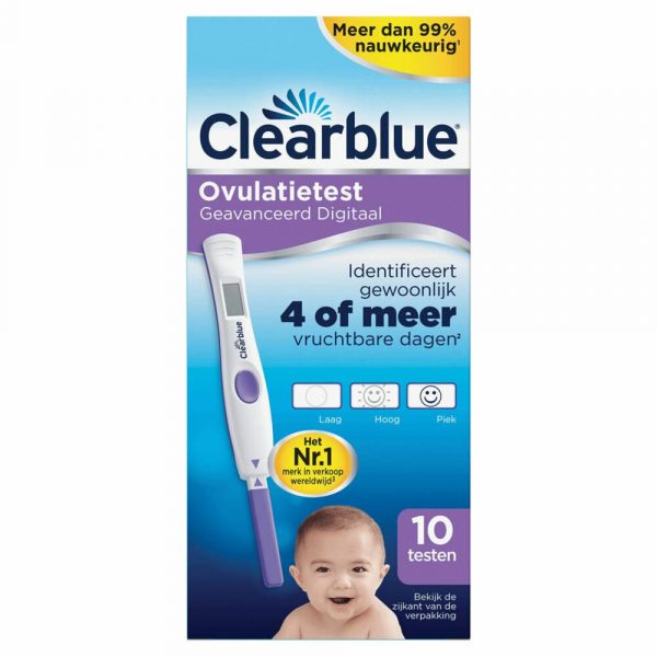 Clearblue Ovulatietestset Digitaal Geavanceerd 10 stuks