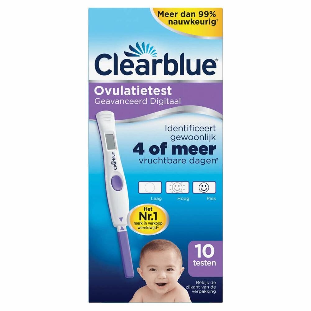 Clearblue Ovulatietestset Digitaal Geavanceerd 10 stuks