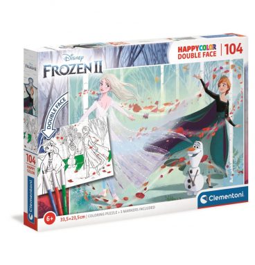 Clementoni Double Face Coloring - Frozen 2 Puzzel 104 Stukjes 1 Stuk