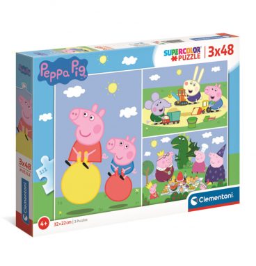 Clementoni Peppa Pig - 3 x 48 Stukjes