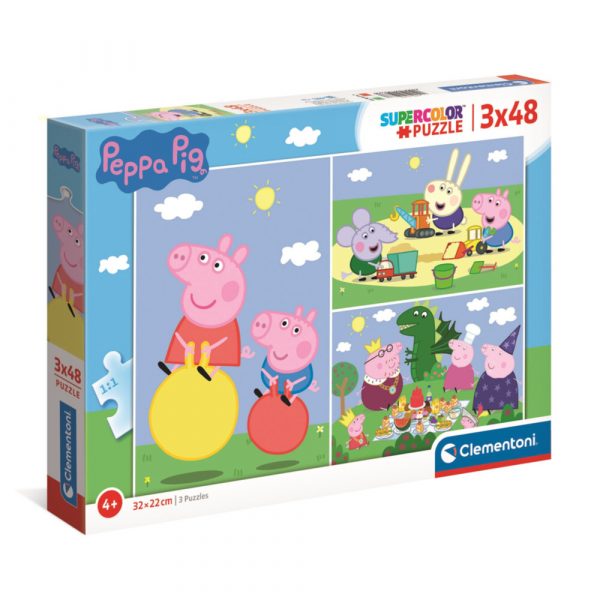 Clementoni Peppa Pig - 3 x 48 Stukjes