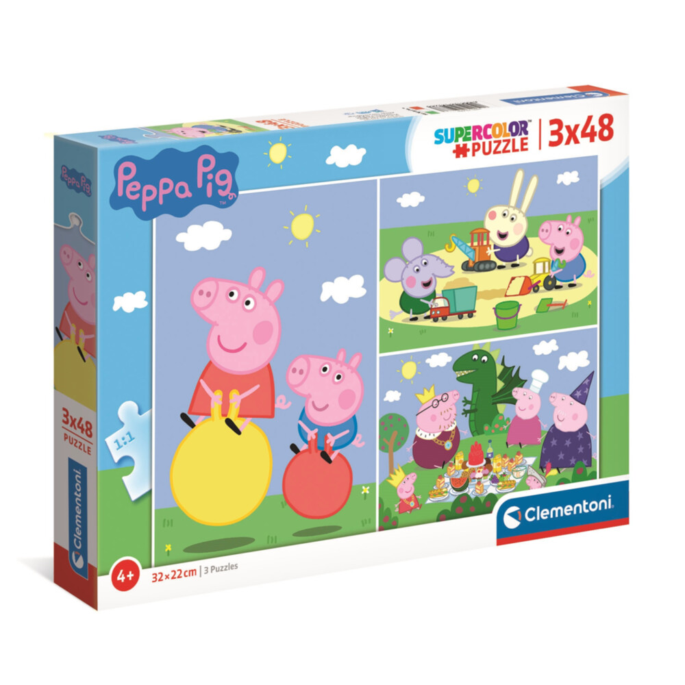 Clementoni Peppa Pig - 3 x 48 Stukjes