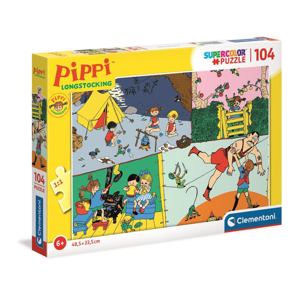 Clementoni Pippi Langkous Puzzel 104 Stukjes 1 Stuk