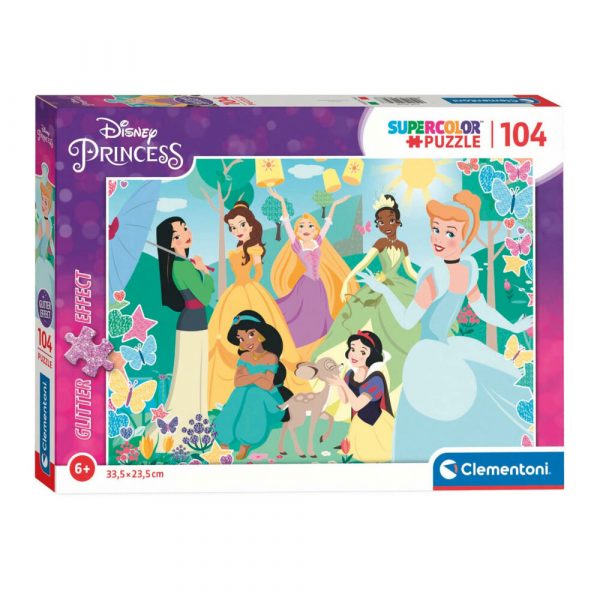 Clementoni Puzzel Disney Prinses Glitter Effect - 104 stukjes