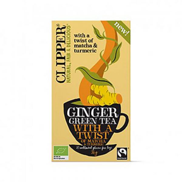 3x Clipper Thee Ginger Green Tea with a Twist of Matcha&Tumeric 20 stuks