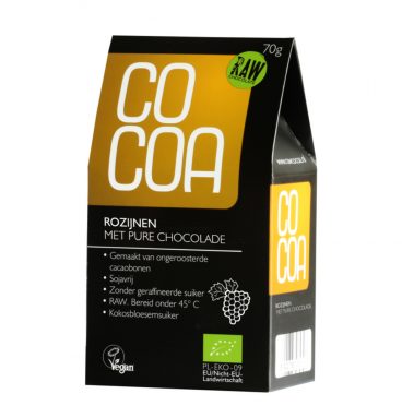 6x Cocoa Ballen Raw Food Rozijn Bio 70 gr