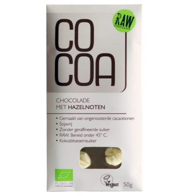 3x Cocoa Reep Raw Food Hazelnoot Bio 50 gr