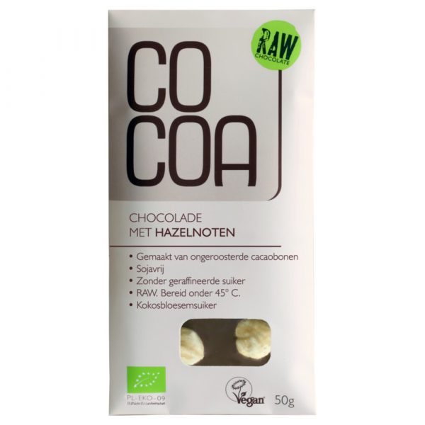 3x Cocoa Reep Raw Food Hazelnoot Bio 50 gr