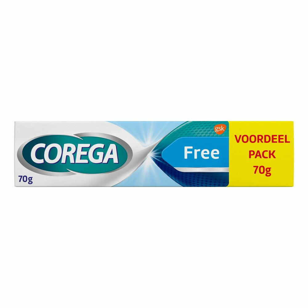 Corega Kleefcrème Free Kunstgebitverzorging 70 gr