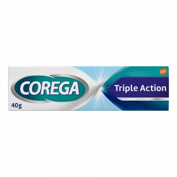 3x Corega Kleefcrème Triple Action Kunstgebitverzorging 40 gr