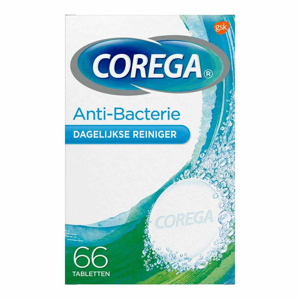 3x Corega Tabs Anti Bacterieel 66 stuks