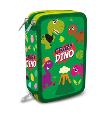 Crazy Dino Gevulde Etui Met 3 Ritsen