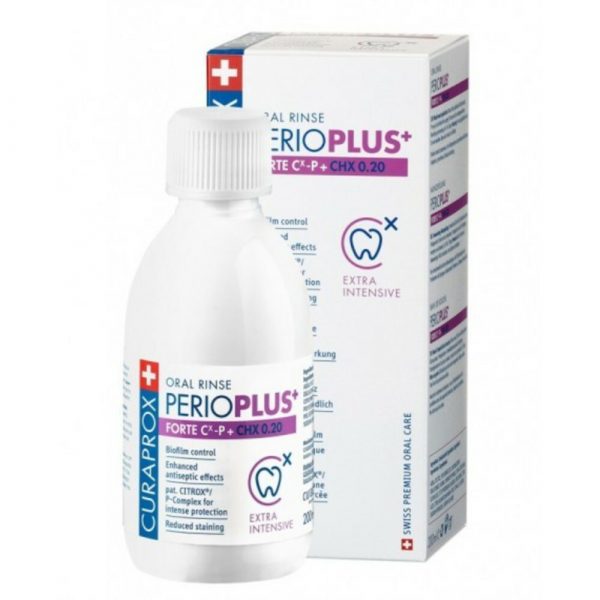 2x Curaprox Mondspoeling Perio Plus+ Forte CHX 0.20% 200 ml