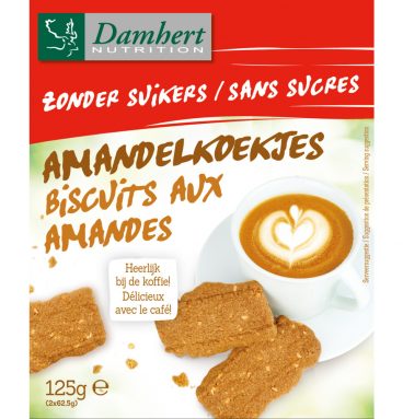 3x Damhert Amandelkoekjes Speculaas Zonder Suikers 125 gr