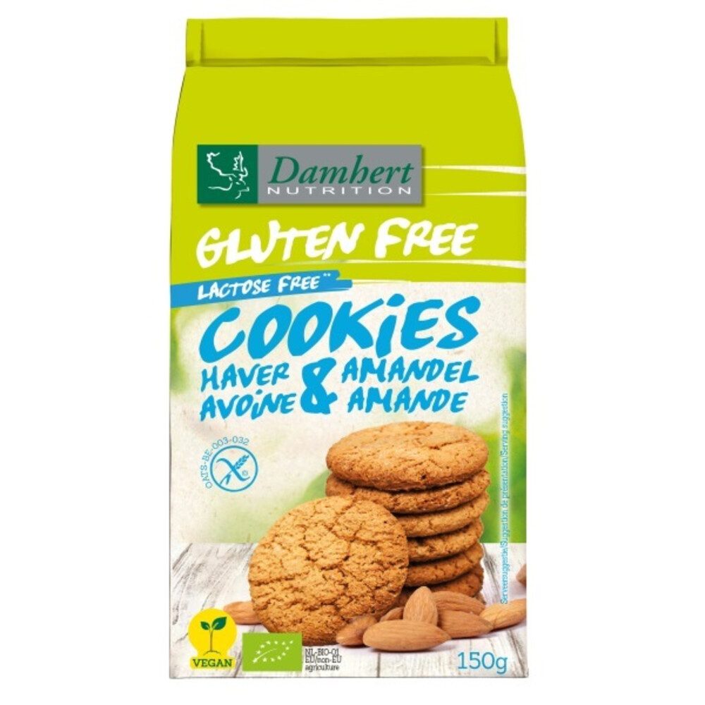 3x Damhert Glutenvrij Koek Haver Amandel 150 gr