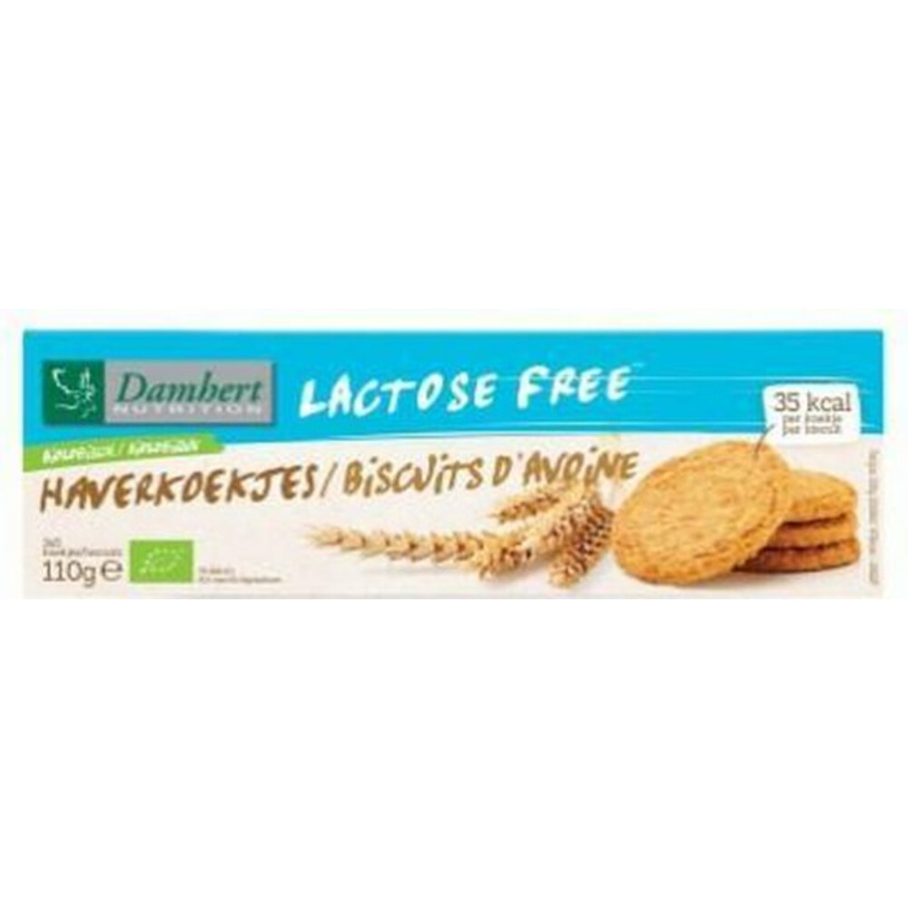 3x Damhert Haverkoekjes Biologisch Lactosevrij 110 gr