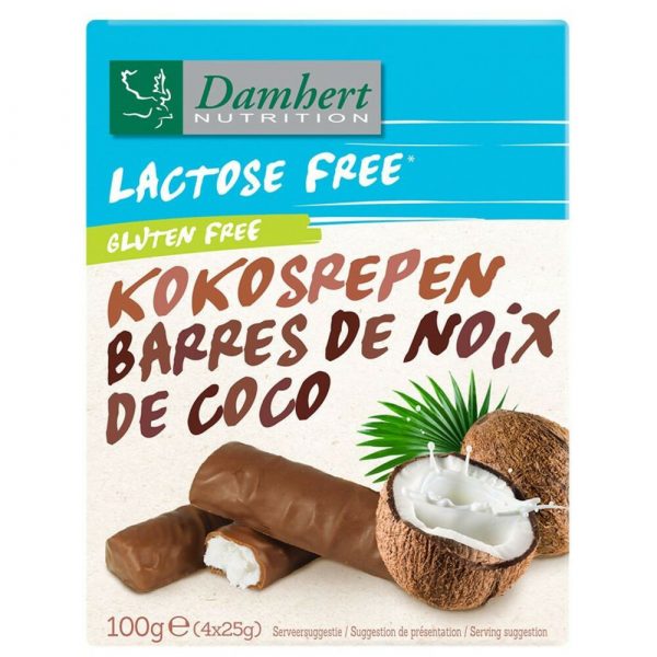 6x Damhert Kokosrepen Lactosevrij&Glutenvrij 100 gr