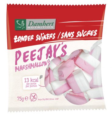 3x Damhert Peejays Marshmallows Zonder Suikers 75 gr