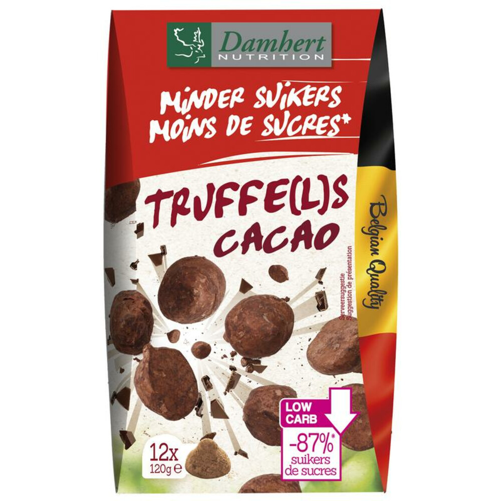 3x Damhert Truffels Minder Suiker 120 gr