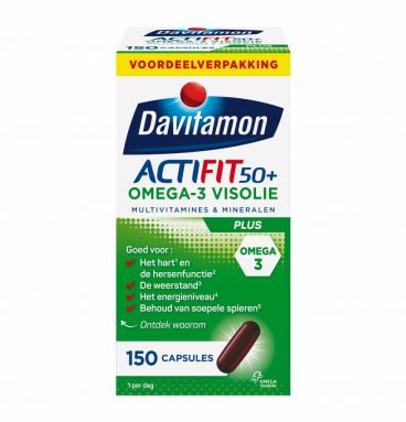 Davitamon Actifit 50+ Omega-3 Visolie 150 capsules