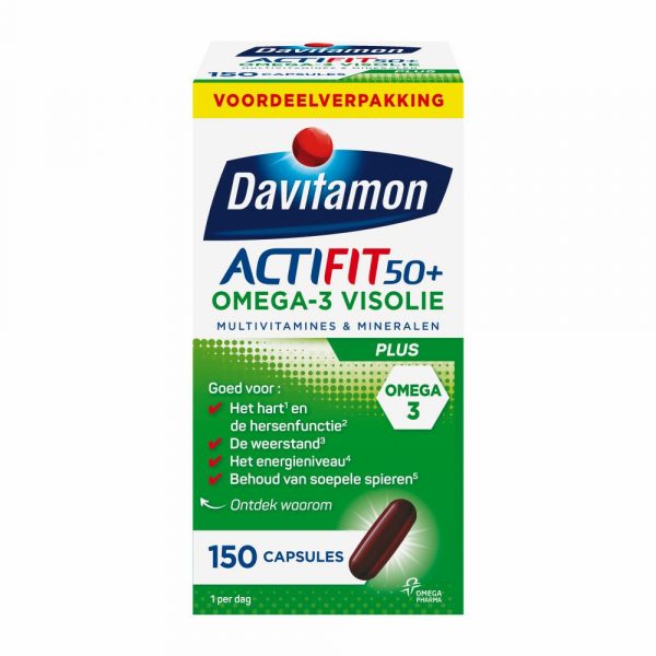 Davitamon Actifit 50+ Omega-3 Visolie 150 capsules