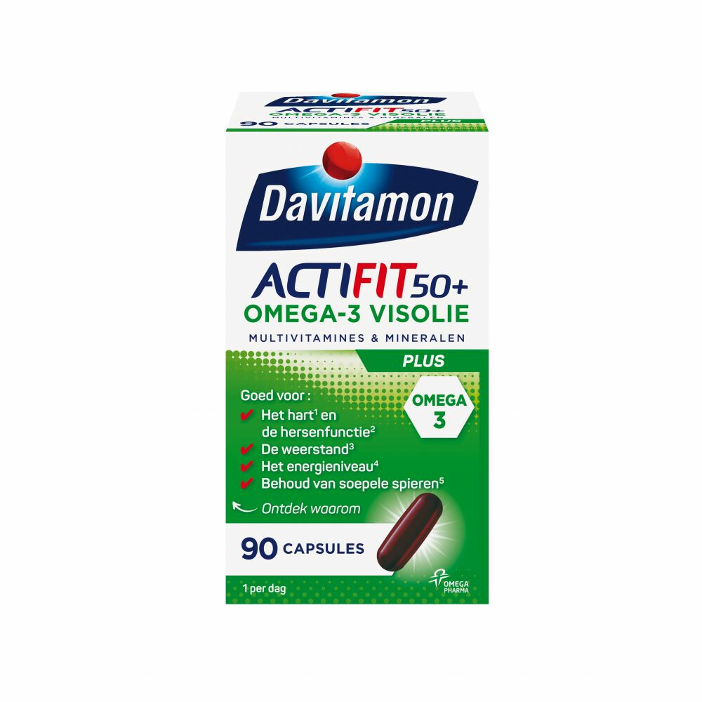 Davitamon Actifit 50+ Omega-3 Visolie 90 capsules