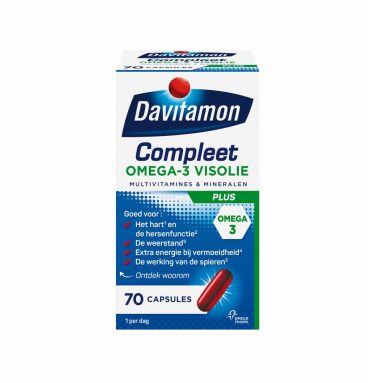 2x Davitamon Compleet Omega-3 Visolie 70 capsules