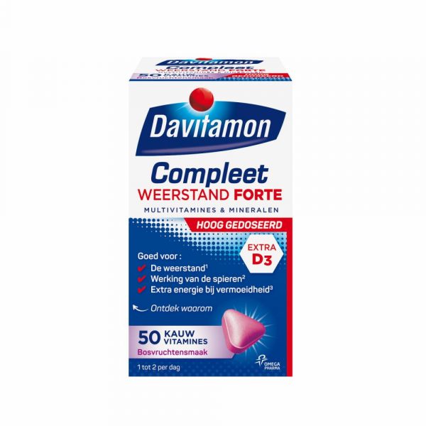 Davitamon Compleet Weerstand Forte 50 kauwtabletten