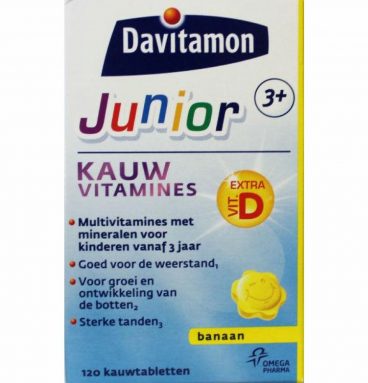 Davitamon Junior 3+ Kauwvitamines Banaan 120 kauwtabletten