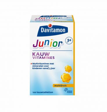 Davitamon Junior 3+ Multifruit 120 kauwtabletten