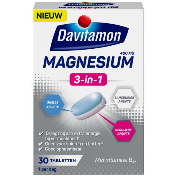 Davitamon Magnesium 3 in 1 30 tabletten