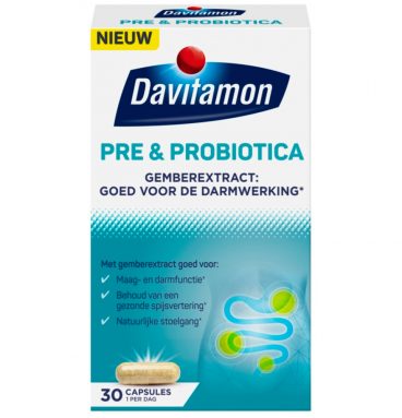 Davitamon Pre&Probiotica Gemberextract 30 capsules