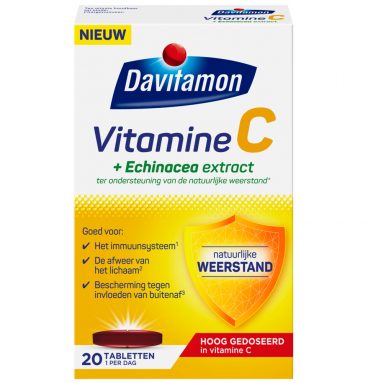 2x Davitamon Vitamine C + Echinacea 20 tabletten