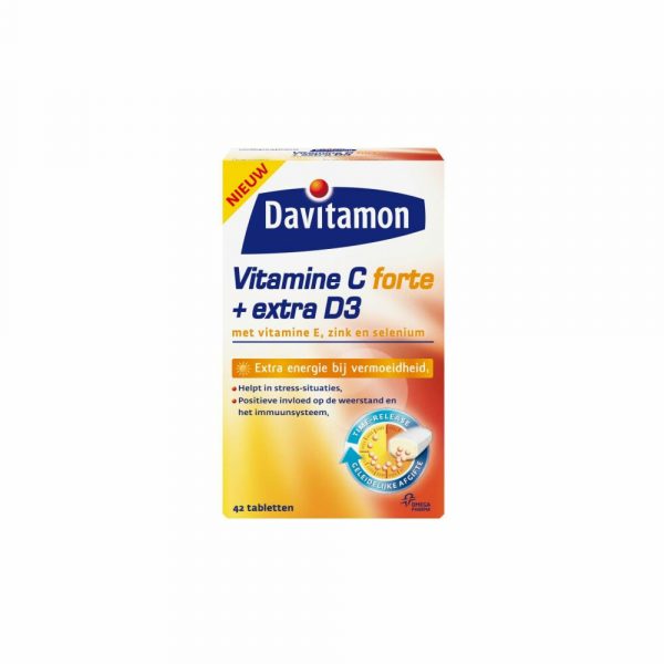 2x Davitamon Vitamine C Forte + Extra D3 42 tabletten