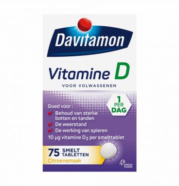 2x Davitamon Vitamine D Volwassenen 75 smelttabletten