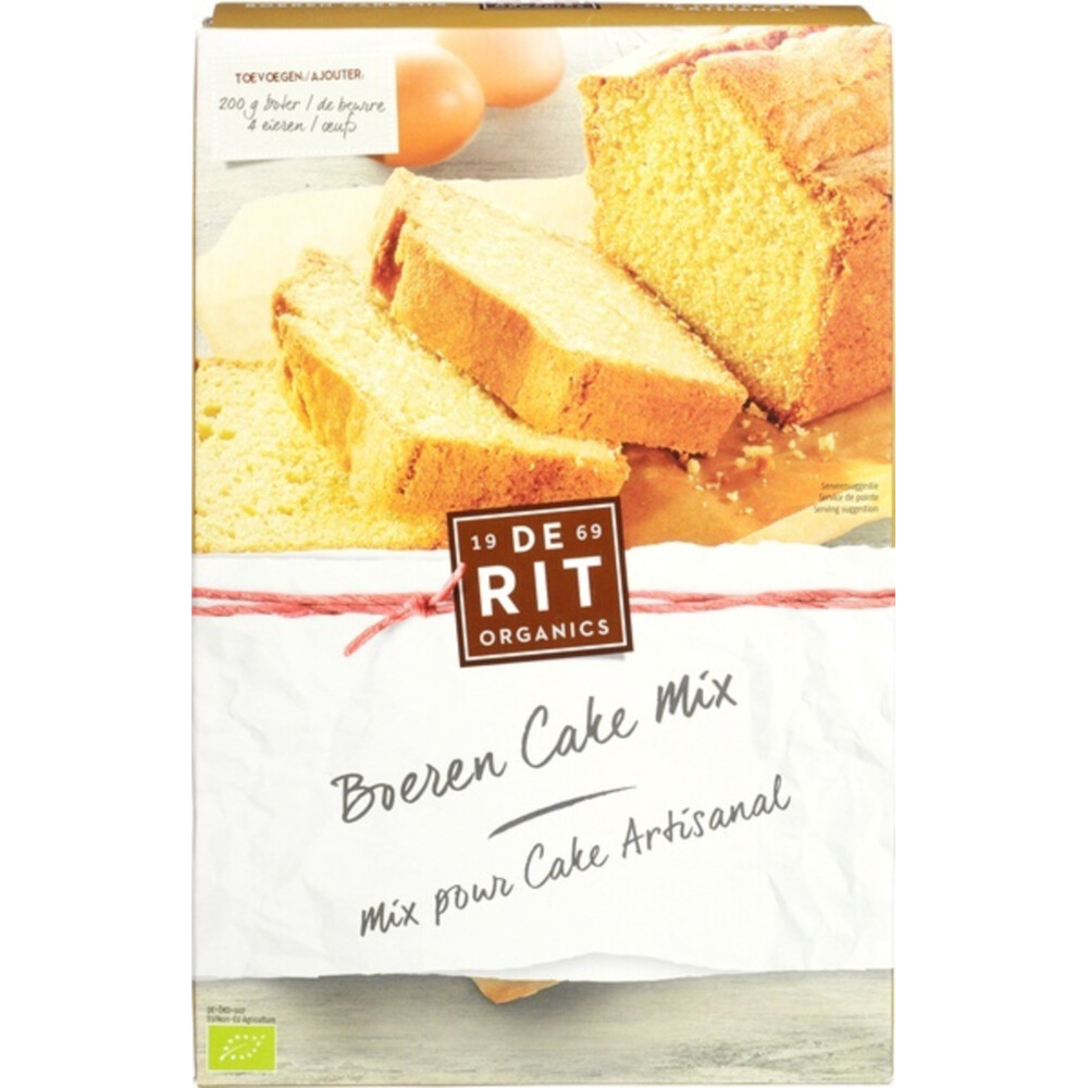 3x De Rit Cakemix Bio 400 gr