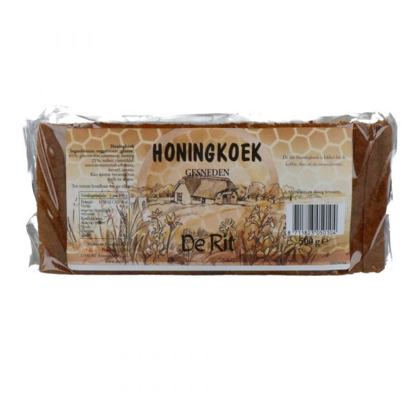 3x De Rit Honingkoek Recht 500 gr