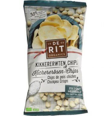 6x De Rit Kikkererwtchips Zeezout Bio 75 gr