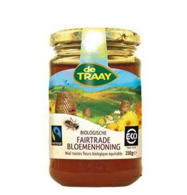 3x De Traay Fair Trade Bloemen Honing 350 gr